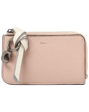 Chloé Alphabet Logo Wallet - Pink