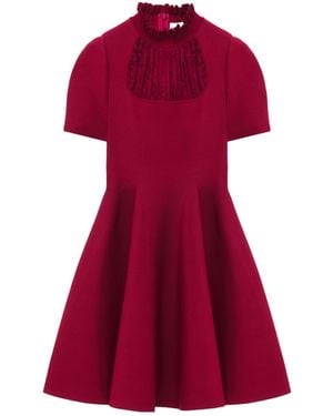 McQueen Lace Panel Mini Dress - Red