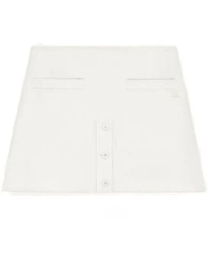 Courreges Tweed Mini Skirt - White