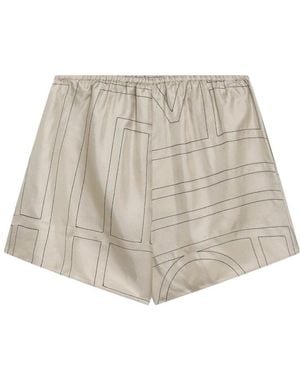 TOTEME Monogram Shorts - Natural