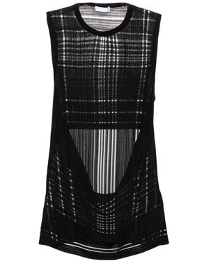 Helmut Lang Cut-Out Detailed Tank Top - Black