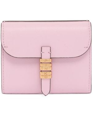 Pinko Buckle-Detailed Folded Saddle Wallet - Pink