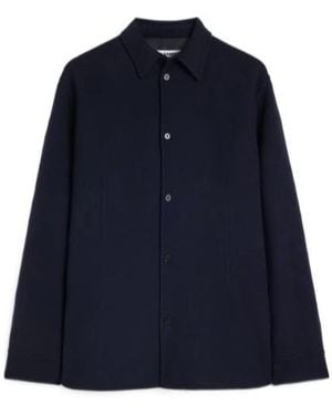 Jil Sander Wool Overshirt - Blue