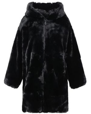 Moose Knuckles Faux-Fur Hooded Coat - Black