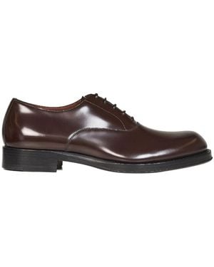 Dries Van Noten Almond Toe Lace-Up Shoes - Brown