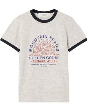 Golden Goose Graphic Printed Crewneck T-Shirt - White
