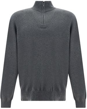 Loro Piana High-Necked Long-Sleeved Jumper - Grey