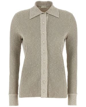 Magda Butrym Marled Collared Jumper - Grey