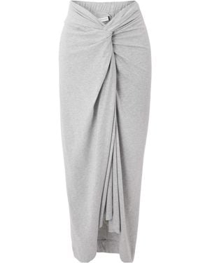 Dries Van Noten Twisted Front Mid-Length Dress - Grey