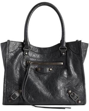 Balenciaga Le City Mini Leather Tote Bag - Black