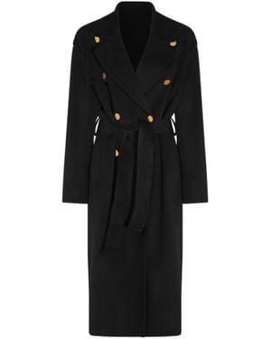 Alberta Ferretti Long-Sleeved Coat - Black