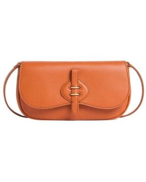 Coccinelle Small Mavery Pebbled-Leather Shoulder Bag - Orange