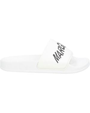 MM6 by Maison Margiela Lightweight And Stylish Leather Slide Sandals - White