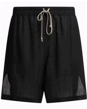Rick Owens Drawstring Relaxed Fit Shorts - Black