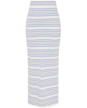 Zimmermann Rebellion Stripe Midi Skirt - White