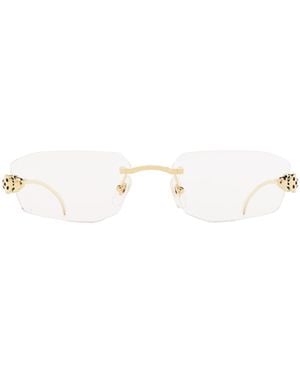 Cartier Rectangle Frameless Glasses - White