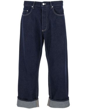 ICON DENIM Ross Logo Patch Jeans - Blue