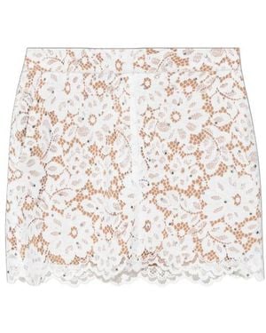 MICHAEL Michael Kors Studded Corded Floral Lace Mini Skirt - White