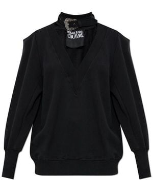 Versace Jeans Couture Couture V-Neck Mini Dress - Black