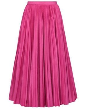 Dior Christian Pleated Midi Skirt - Pink
