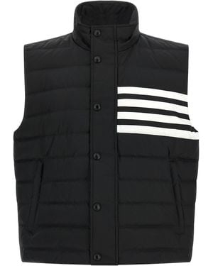Thom Browne Quilted Lightweight Down Fill Vest - Black