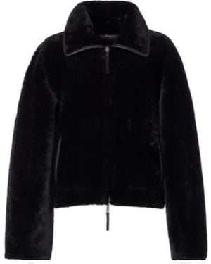 JOSEPH Kyro Reversible Shearling And Leather Jacket - Black