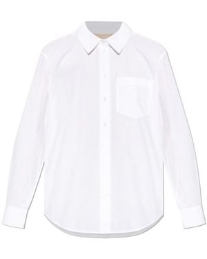 MICHAEL Michael Kors Poplin Boyfriend Shirt - White