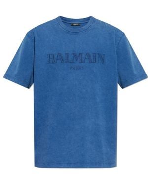Balmain Short-Sleeved T-Shirt - Blue