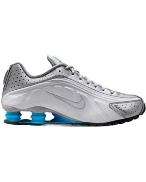 Nike Shox R4 Lace-Up Sneakers - Gray
