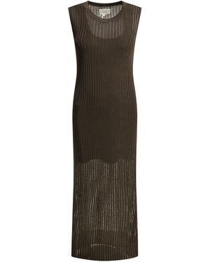 Loulou de Saison Round Neck Dress - Brown