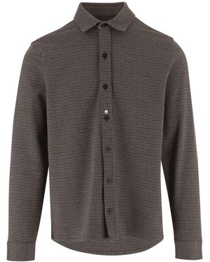 Vince Textured Cotton-Blend Shirt - Grey