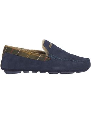 Barbour Plaid Slippers - Blue