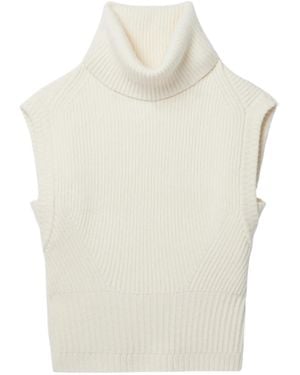 Jonathan Simkhai Maple Ribbed Turtleneck Top - White