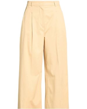 Max Mara Solidcolor Stretch Twill Pants - Natural