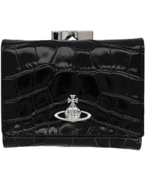 Vivienne Westwood Textured Fold Wallet - Black