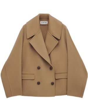 Loewe Wool Short Coat - Brown