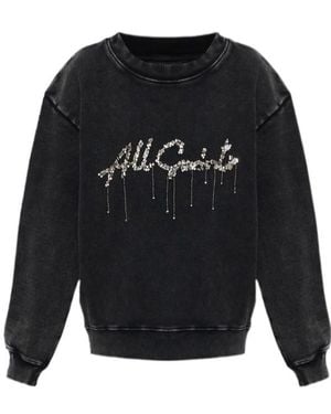 AllSaints Pippa Chain-Embellished Sweatshirt - Blue