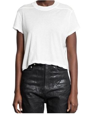 Rick Owens Asymmetrical-Hem Organic Cotton Top - White