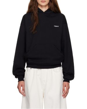 Coperni Horn Logo Embroidered Hoodie - Black