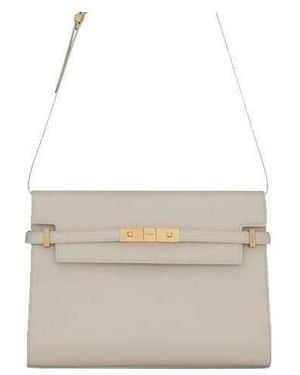 Saint Laurent Manhattan Medium Shoulder Bag - White