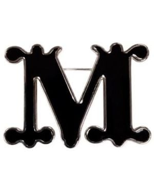 Weekend by Maxmara Logo Brooch - Black