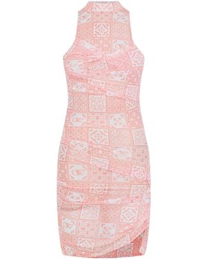 Off-White c/o Virgil Abloh And Color-Block Printed Dress - Pink