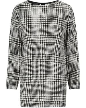 Gianluca Capannolo Houndstooth Shift Dress - Gray