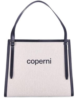 Coperni Branded Belt Tote Bag - White