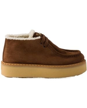 Prada Suede Chukka Boots - Brown