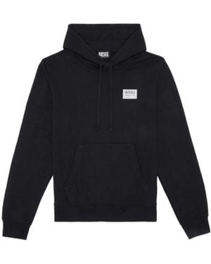 DIESEL Hooded Long-Sleeved Hoodie - Blue