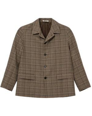 AURALEE Long-Sleeved Casual Jacket - Brown