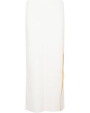 Jil Sander Mid Rise Wrap Midi Skirt - White