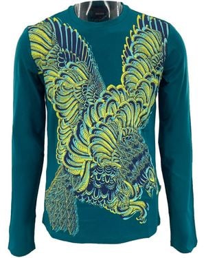 Just Cavalli Pattern Printed Long-Sleeved T-Shirt - Green
