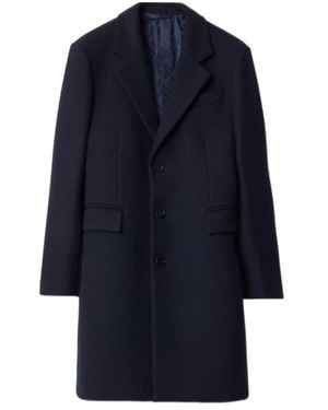 Burberry Wool Tailored Coat - Blue